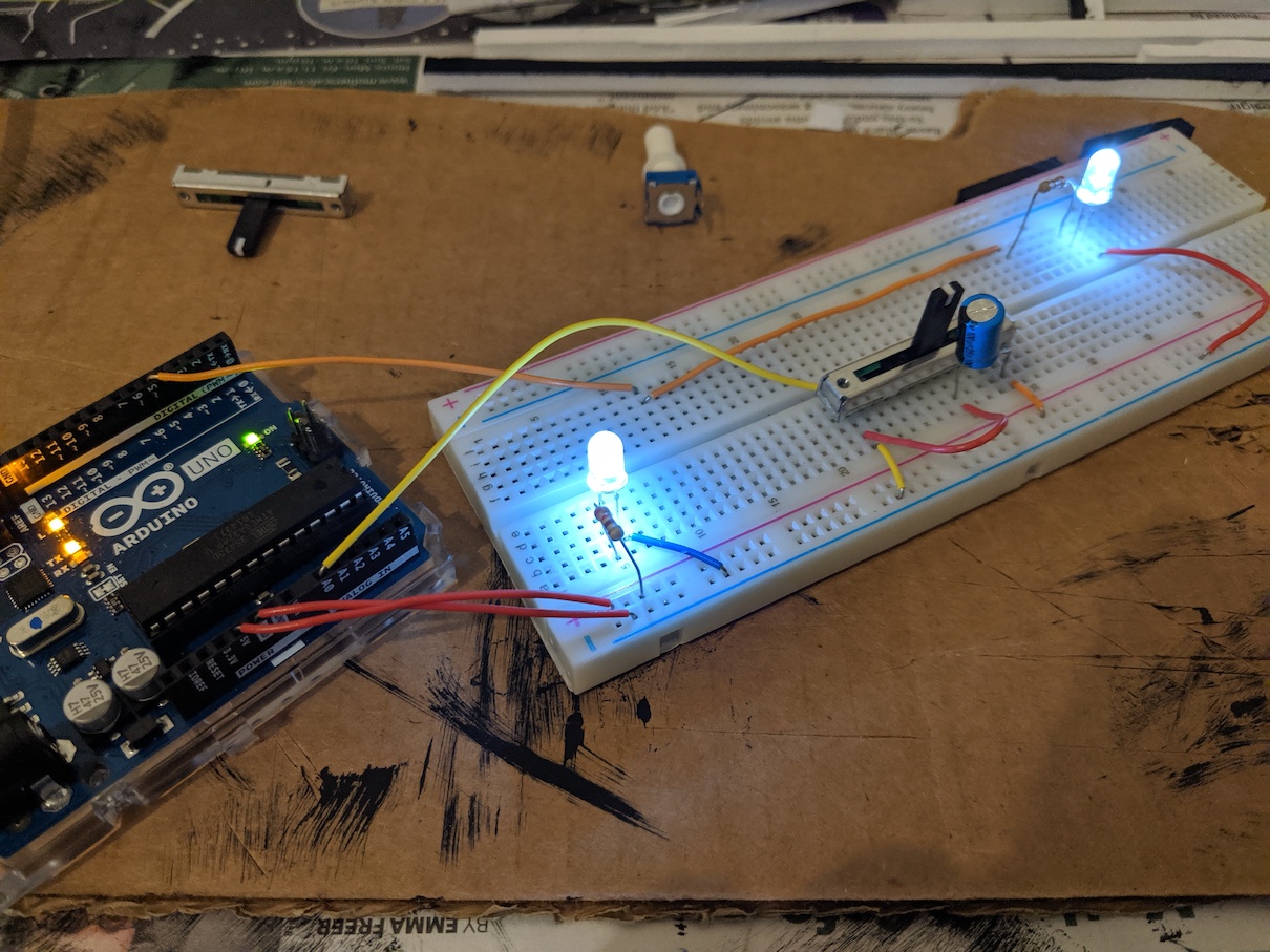 slide potentiometer simple circuit