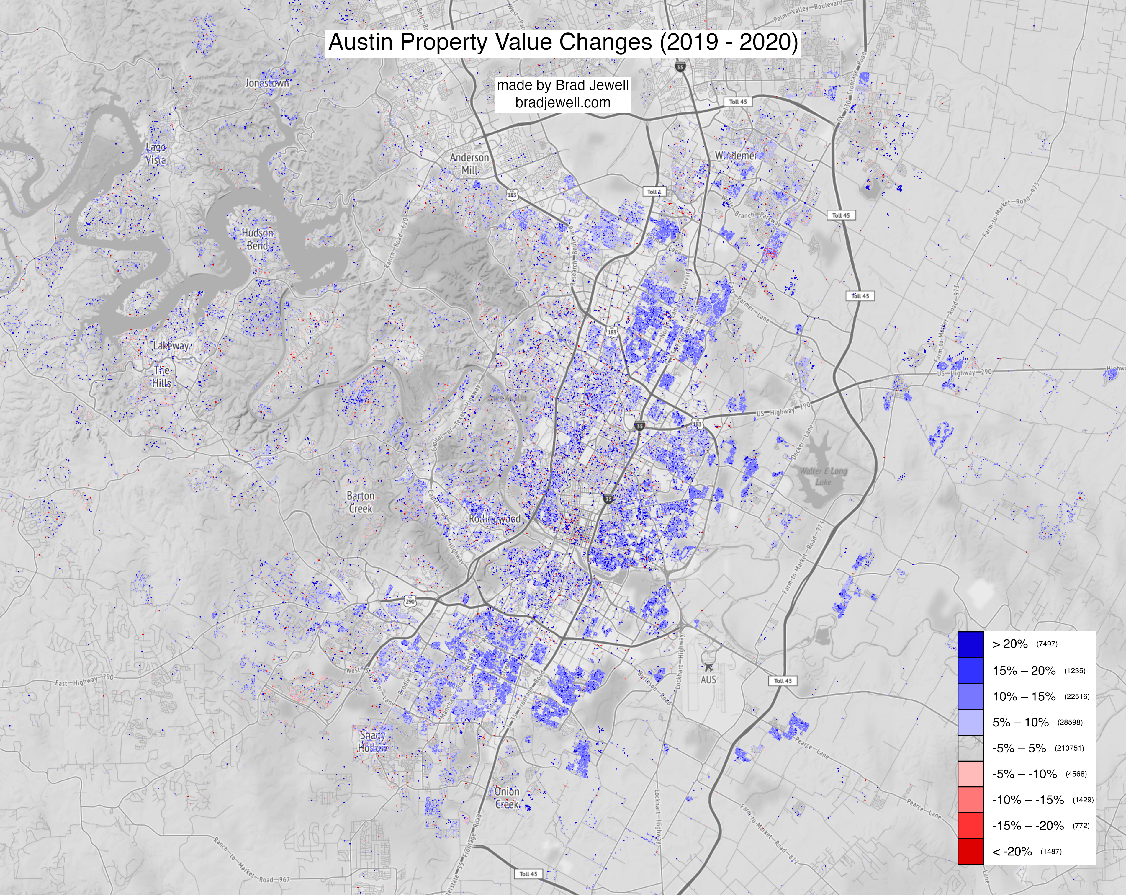 Property Value Changes Map